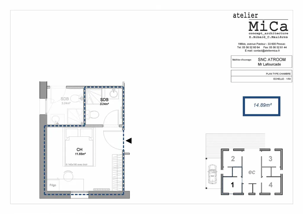 Location chambre meublée en colocation  haut de gamme Talence