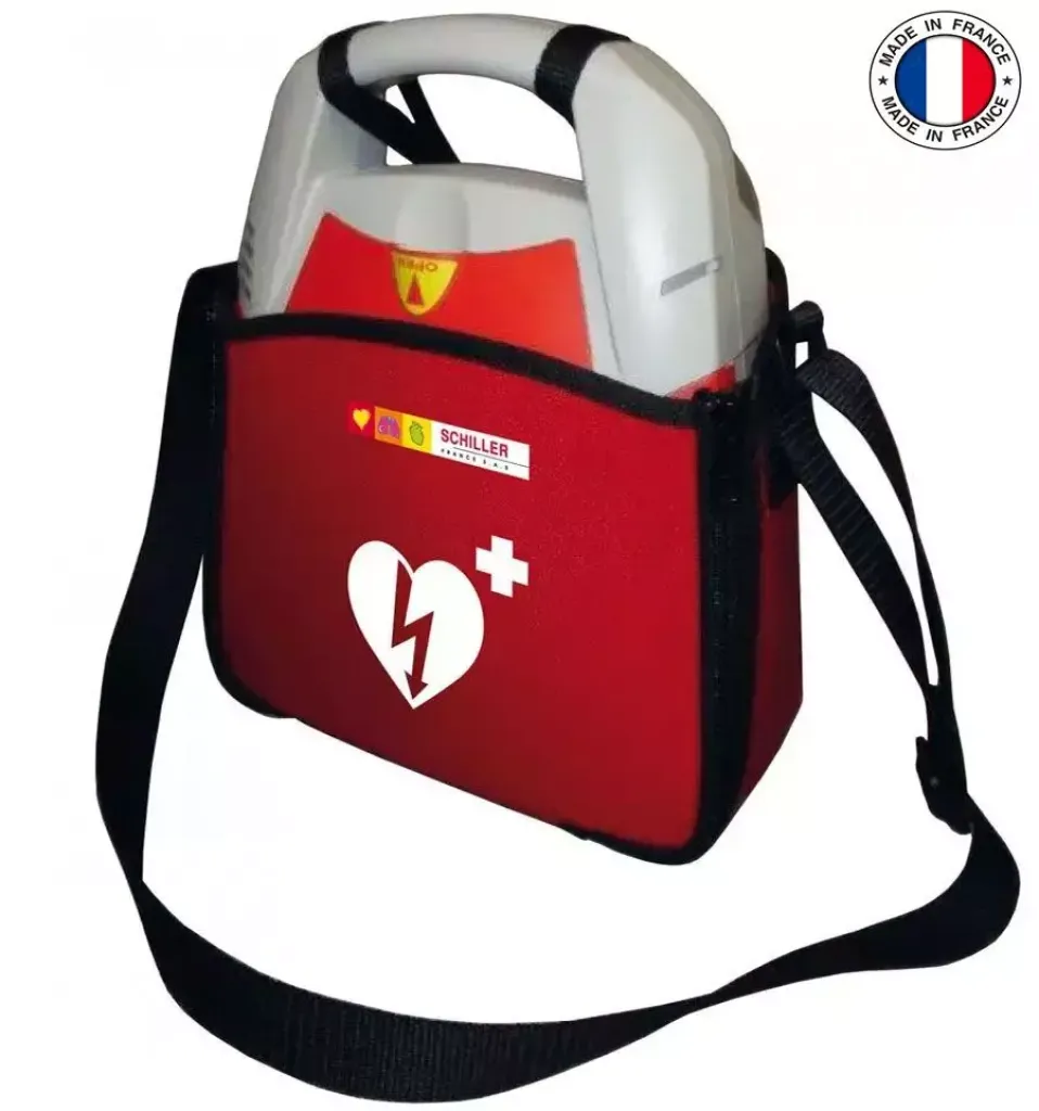 défibrillateur FRED PA 1 avec sa sacoche