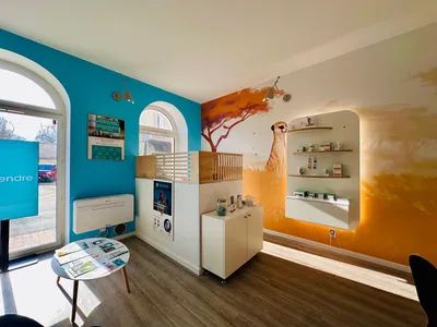 Vue globale du magasin d’audioprothèses après aménagement intérieur et décoration tonique à Ambarès-et-Lagrave près de Bordeaux