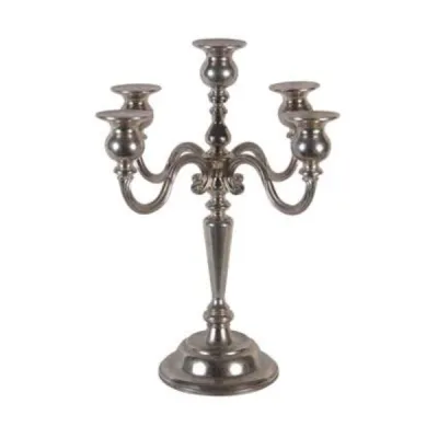 CHANDELIER ARGENT 5 BRANCHES POUR MARIAGE