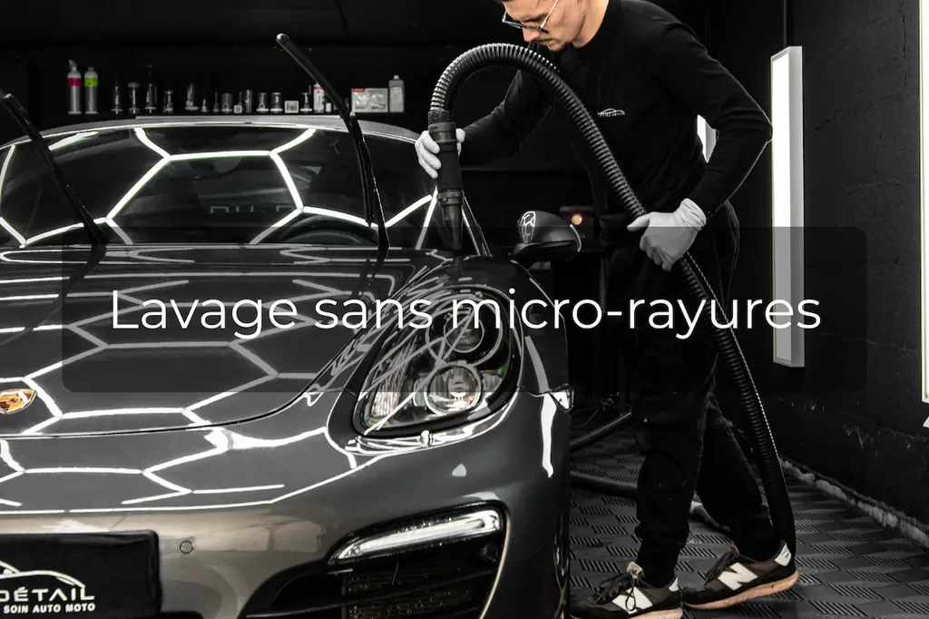lavage auto sans micro-rayures par un professionnel du detailing auto près de Vichy dans l'Allier.