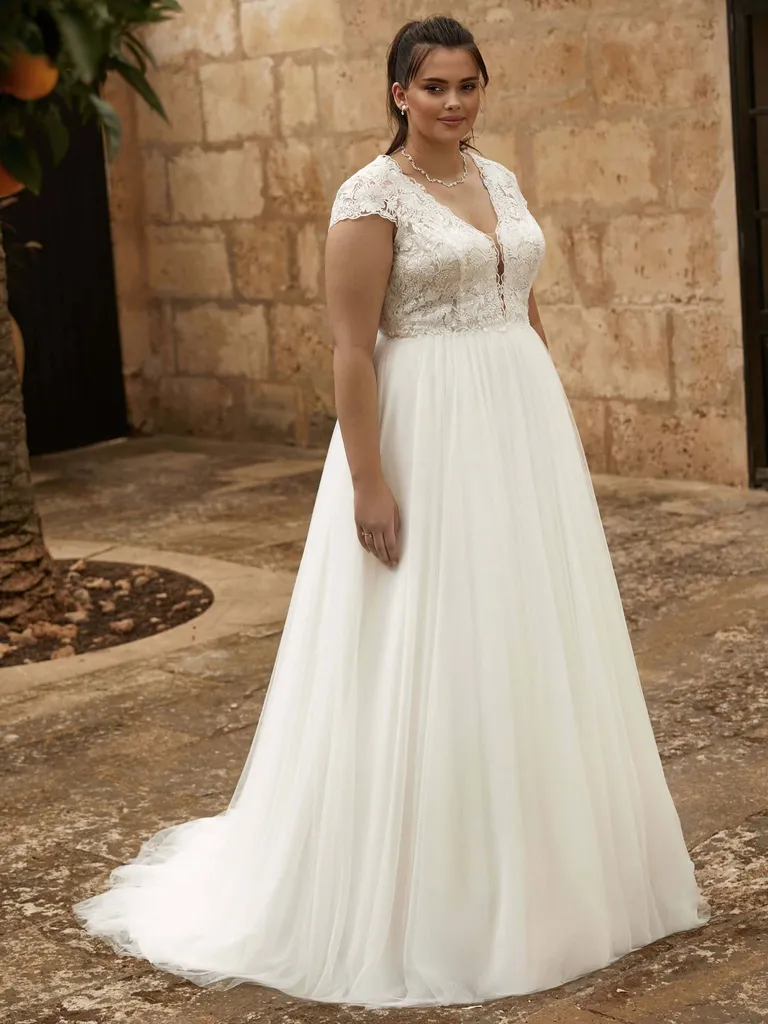 Robe de mariée grande taille à Aix-en-Provence