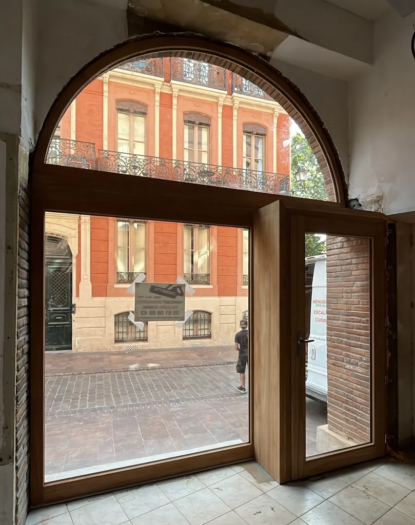 Devanture en bois pour Boulangerie à Toulouse (vue intérieure)