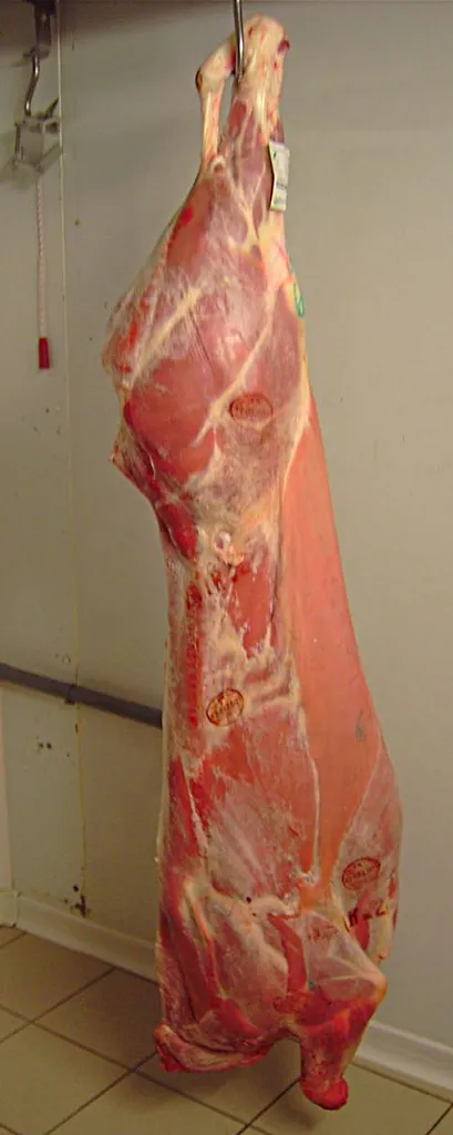 Carcasse d'un demi veau de lait label rouge 