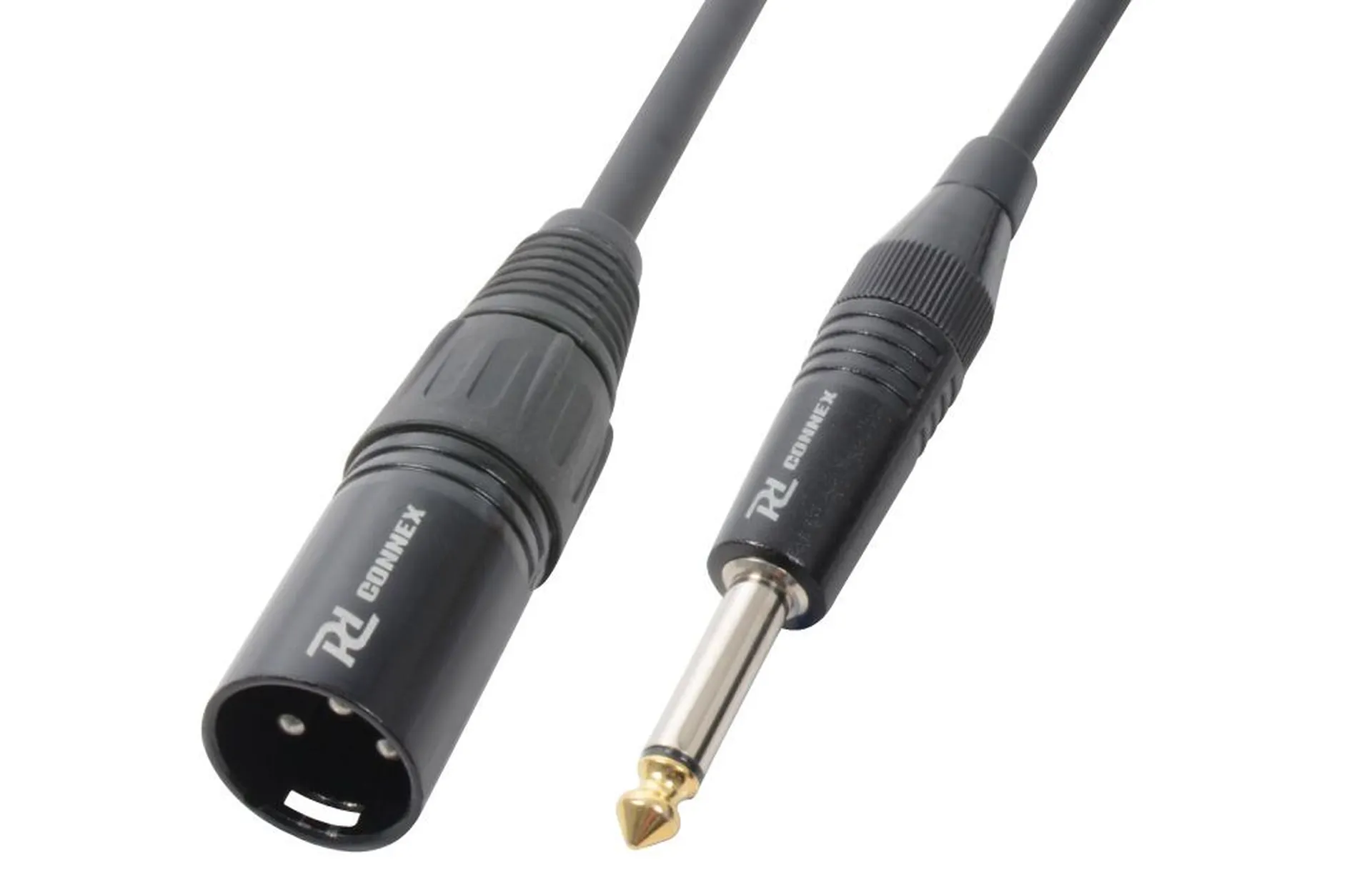 CORDON AUDIO XLR MÂLE / JACK 6,35 MÂLE MONO, 1,5 M, NOIR - CX38-1