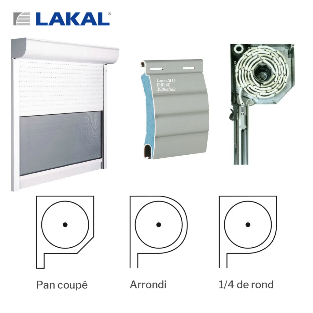 Volets roulants Lakal avec motorisation Somfy et moustiquaire intégrée