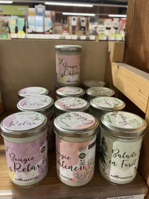 Bougies naturelles et parfumées Aromandise à partir de 9,90€ : une ambiance chaleureuse et cocooning près de Belleville-en-Beaujolais Rhône 69