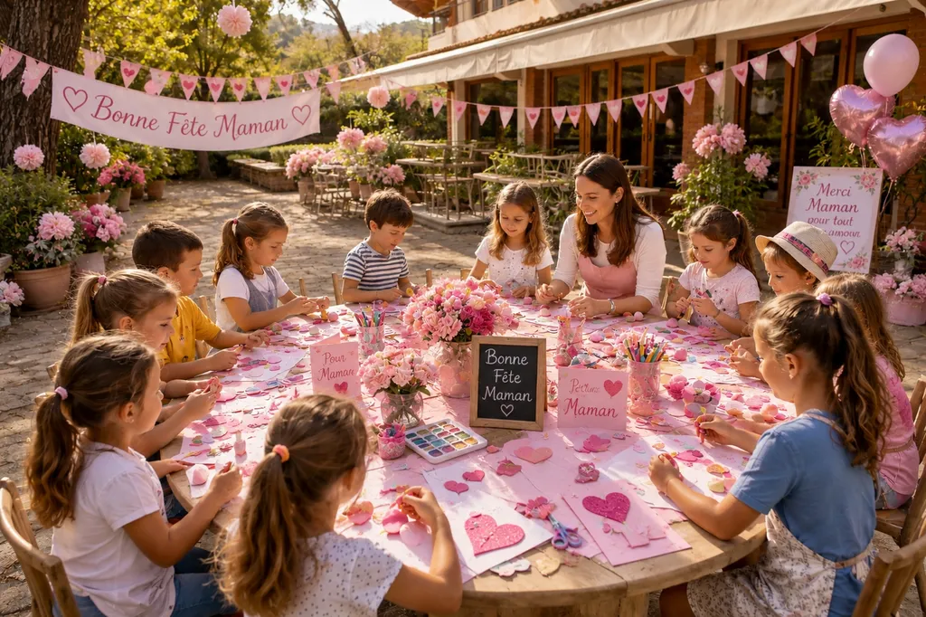 Brunch spécial Fête des Mères avec atelier bricolage à Bormes-les-Mimosas à La Table de l’HDLP