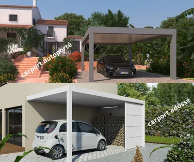 carport adossé et carport autoporté, installés sur mesure sur le Bassin d'Arcachon