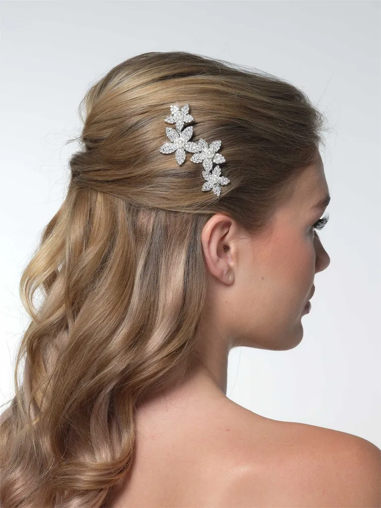 Bijoux de cheveux argenté pour mariée à Marseille près de Toulon