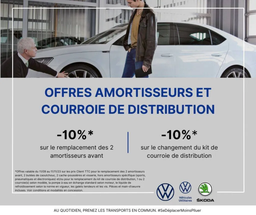 Offres promotionnelles service après-vente Volkswagen, Volkswagen utilitaires et Skoda !
