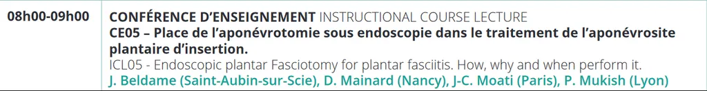 Docteur Julien Beldame au congrès de la SFA