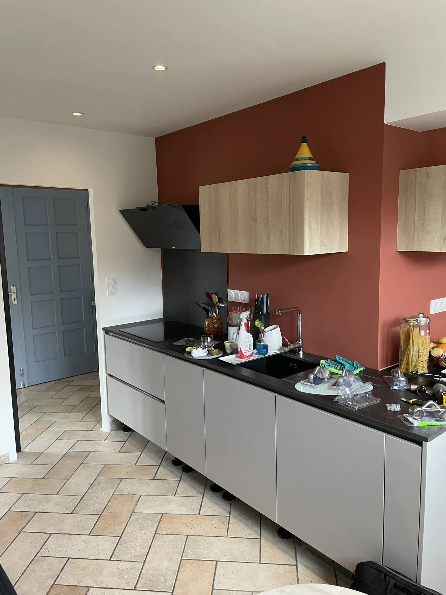 Agrandissement de la cuisine après travaux de rénovation complète à Chatillon sur Chalaronne (01) 