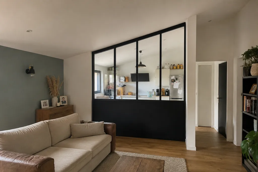 Fabrication et pose d'une verrière intérieure en acier sur mesure a Hyères