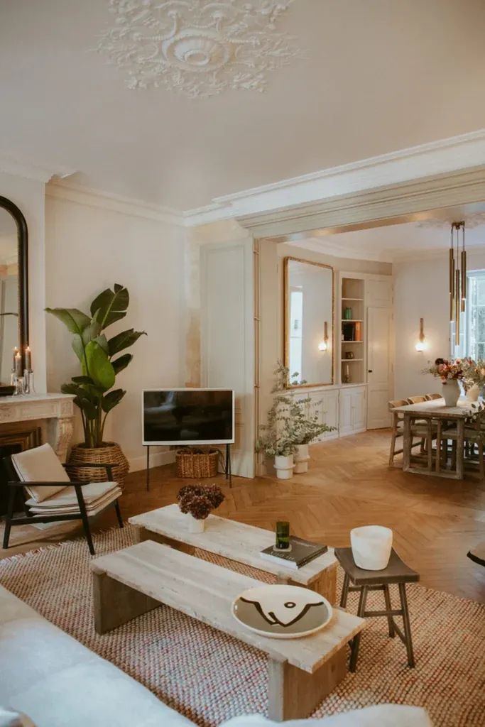 Entretien espace commun maison d’hôtes salon propre et rangé