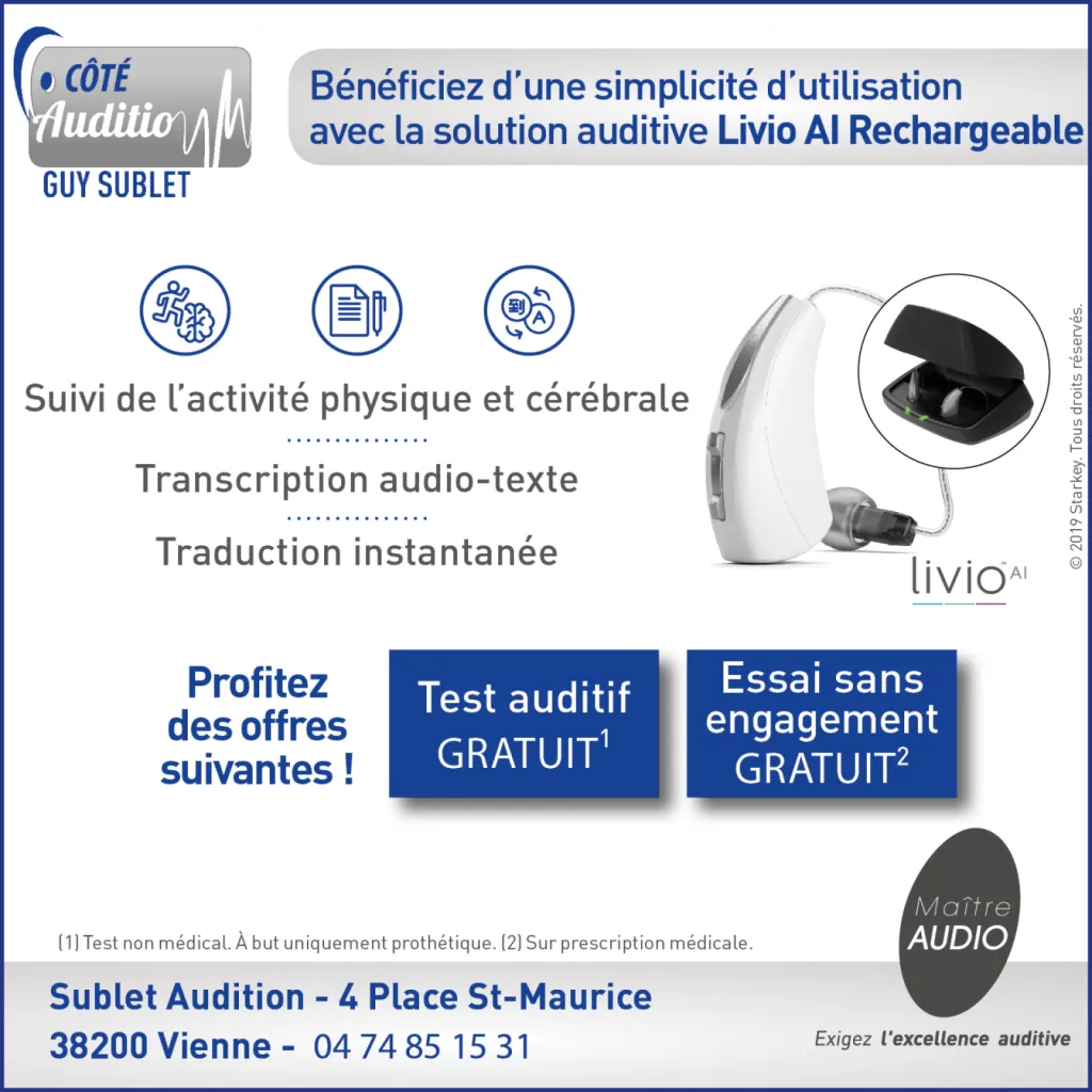 Bénéficiez d’une simplicité d’utilisation avec la solution auditive Livio AI Rechargeable !