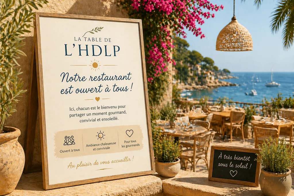 Ouvert à tous, la Table de l'HDLP vous acceuil tous les soir d'avril à octobre et le dimandhe midi pour le brunch