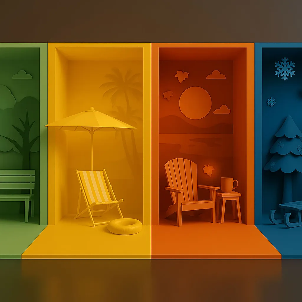 decors instagramable été summer automne halloween insta boxes 4 saisons by Pictiz