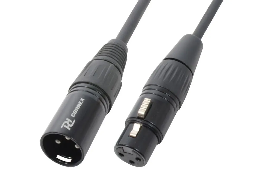 CORDON AUDIO XLR MÂLE / XLR FEMELLE, 6 M, NOIR - CX36-6