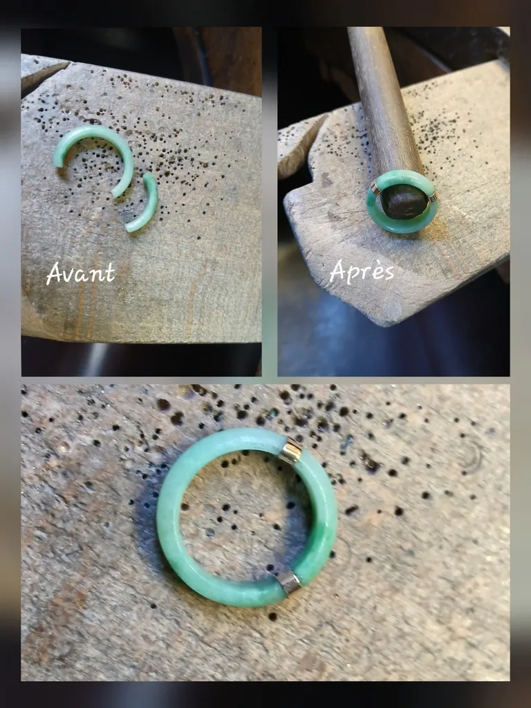 Réparation bague en pierre