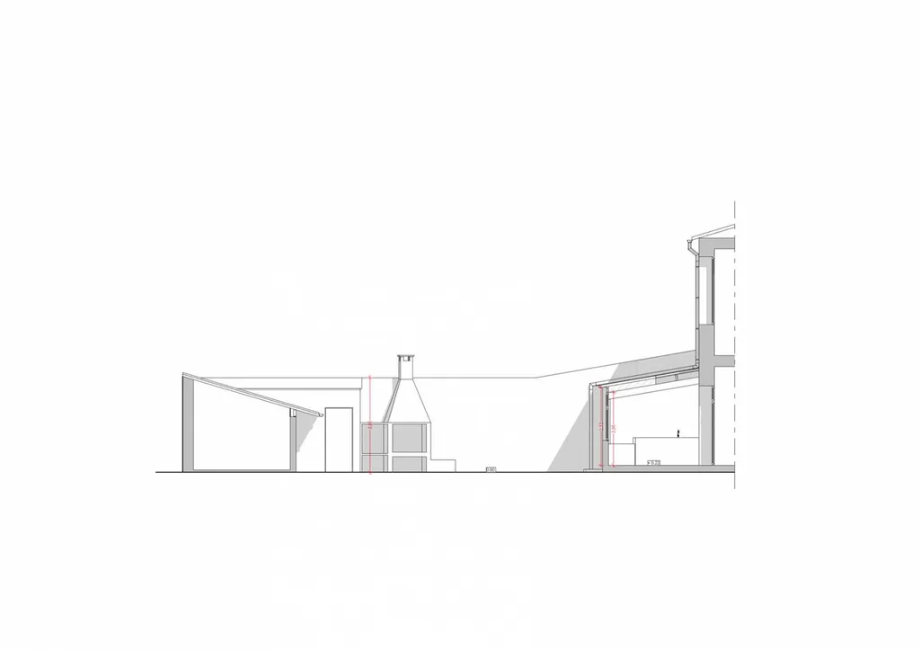 Façade sur cour existante - Esquisses pour la réalisation d'une véranda Salon de Provence (13300)