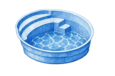 Maquette 3D piscine coque Nacre