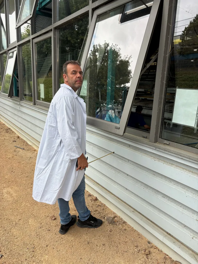 prise de côtes sur un chantier à Gleize