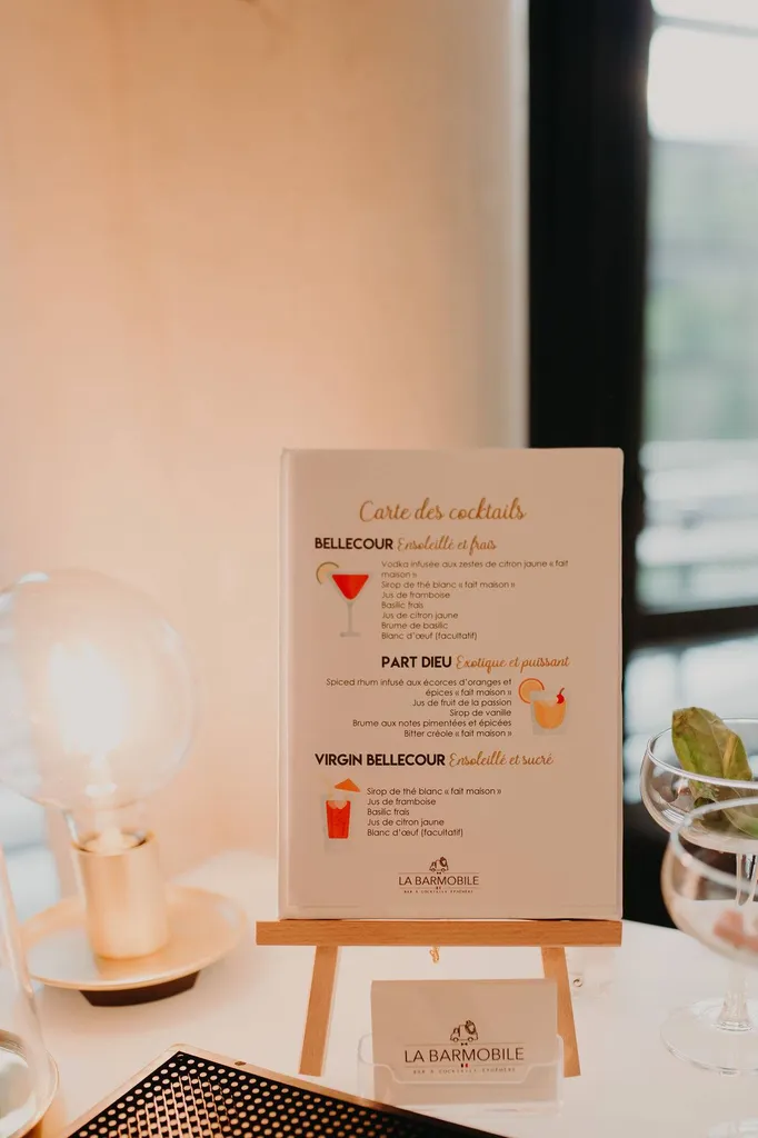 Carte des cocktails sur-mesure pour votre soirée professionnelle à Lyon