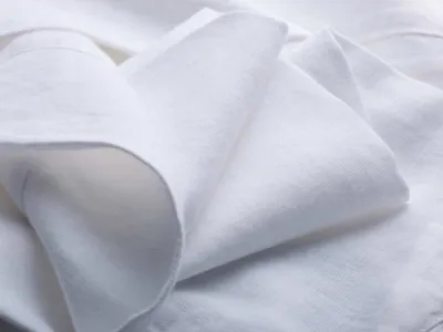 photographe zoom textile 100% lin blanc