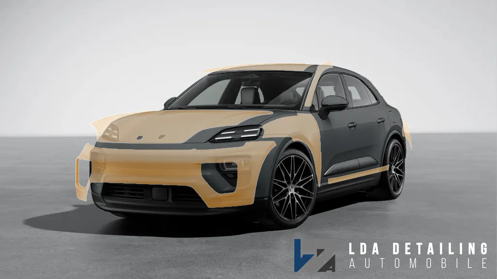 Protection PPF étendue Front Plus Porsche Macan pour sécuriser entièrement l’avant avec film haut de gamme XPEL