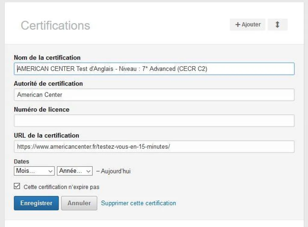linkedin réseau social professionnel niveau d'anglais recrutement