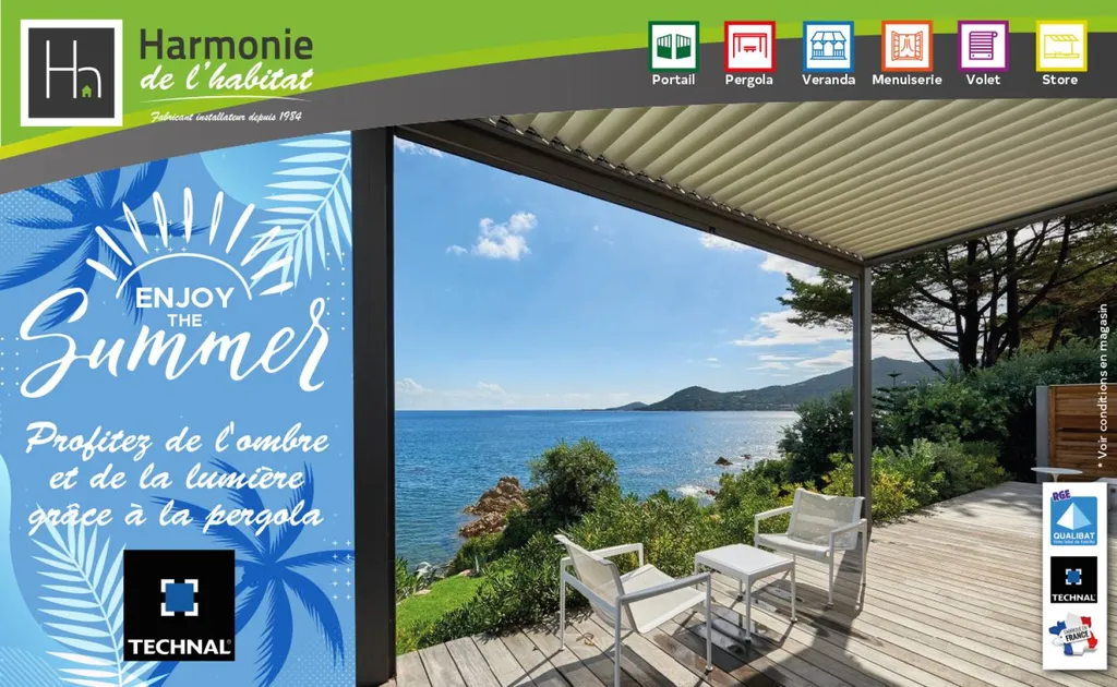 Pergola bioclimatique TECHNAL
