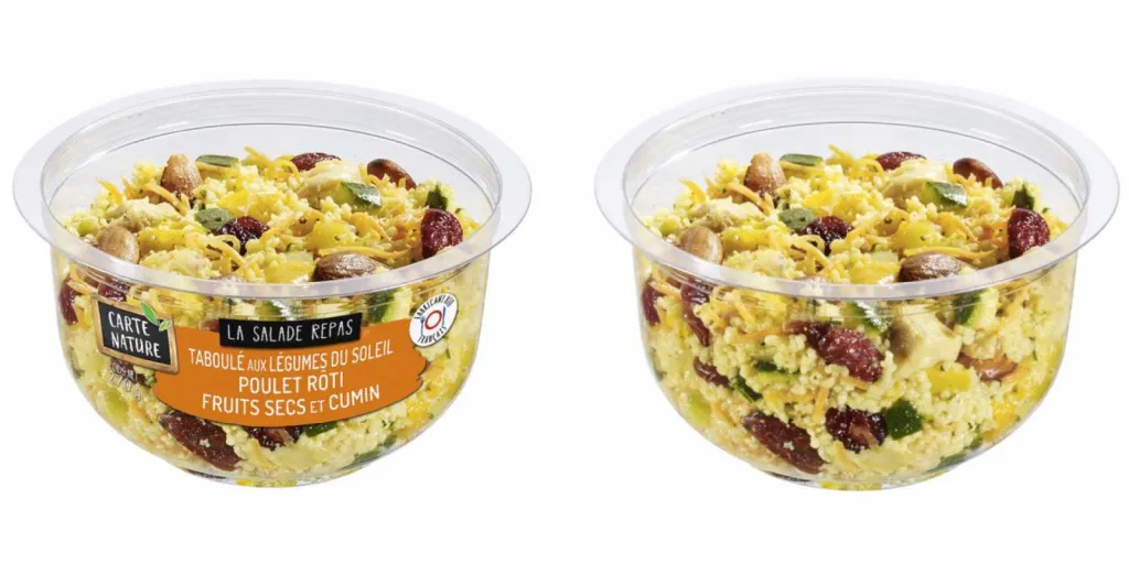 photographe pour packshot culinaire Lyon taboulé aux légumes du soleil poulet rôti fruits secs et cumin