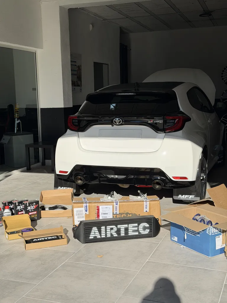 Préparation Toyota GR Yaris / Installation de pièces performance AIRTEC, H&R autour d’Avignon et de Le Pontet