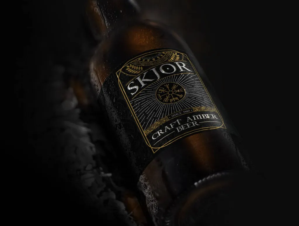 création graphique et impression sur Marseille pour une marque de bière à l'identité visuelle scandinave