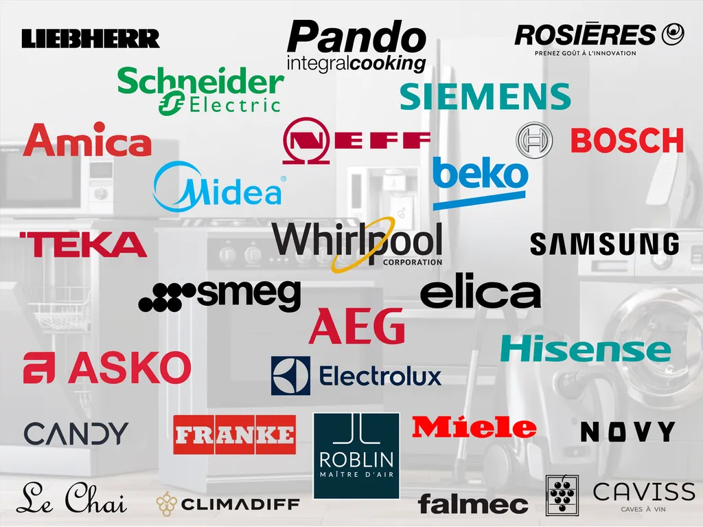 Différentes marques d'électroménagers