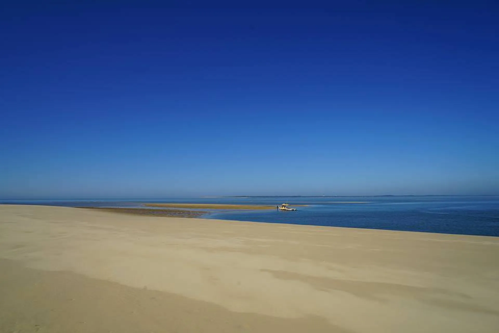 Seul au monde sur les bancs de sable du bassin d'Arcachon