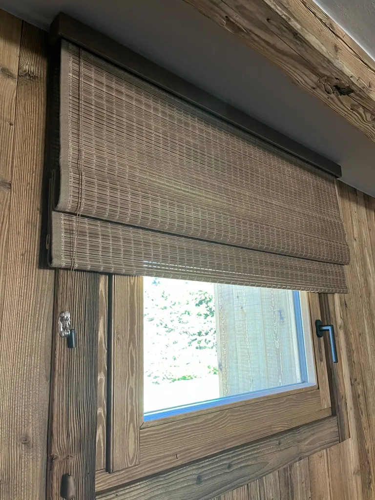 Store bois tissé bateau