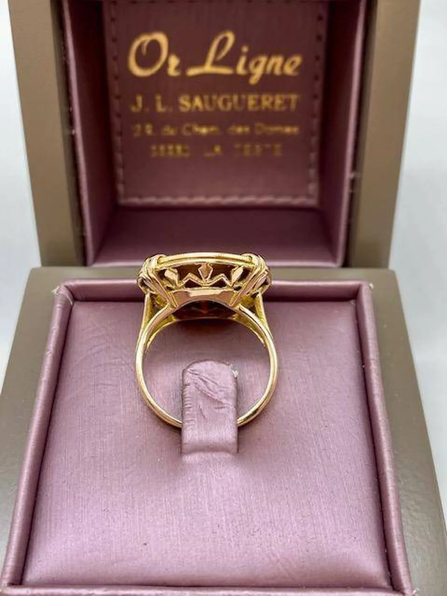 Acheter en ligne une bague en or porte pièce de 10 Francs en seconde main chez Or Ligne à La Teste près de Biscarrosse