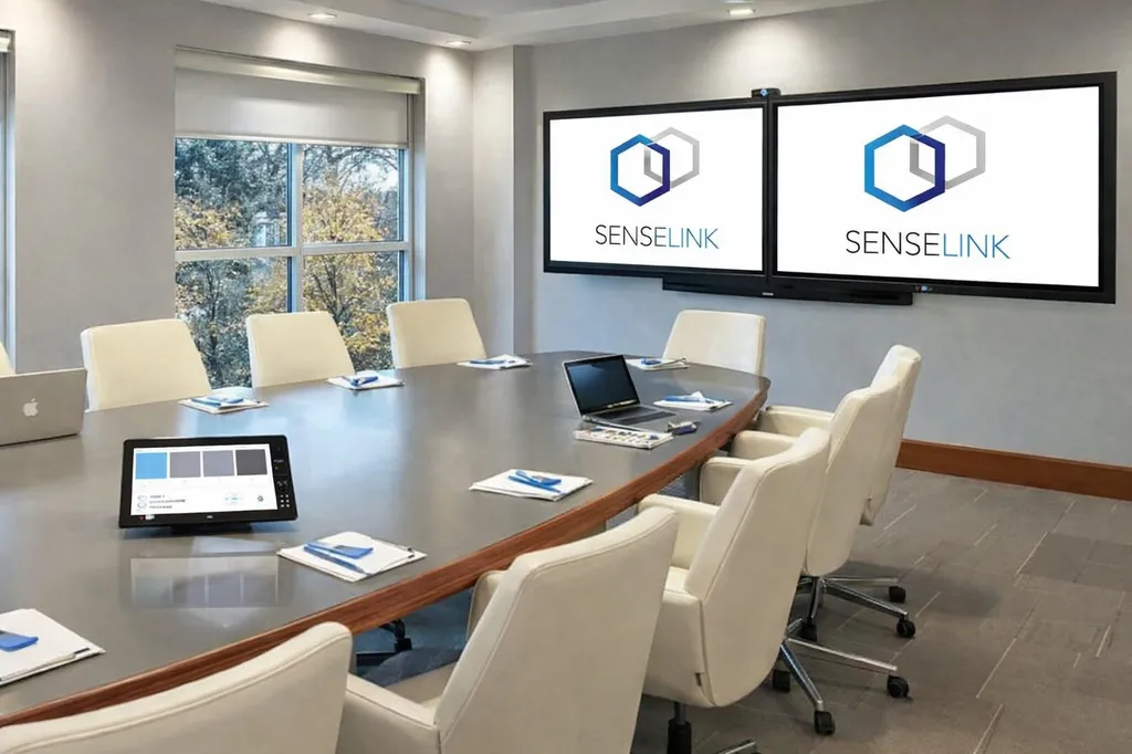 Salle de réunion double écran idéale pour partage de contenus multiples