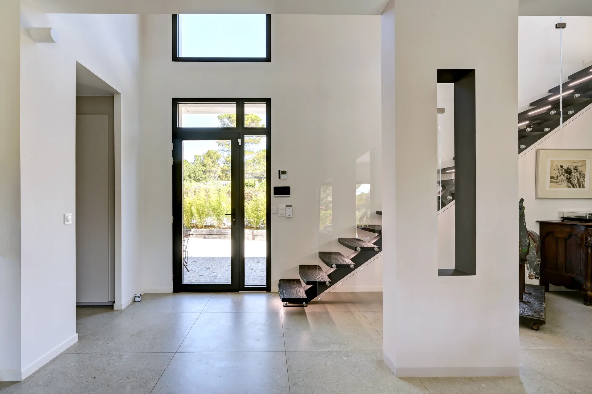 escalier acier verre sur mesure