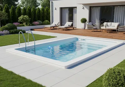 Mini piscine Novas R First Line, compact design haut de gamme pour jardins ou terrasses sans travaux lourds