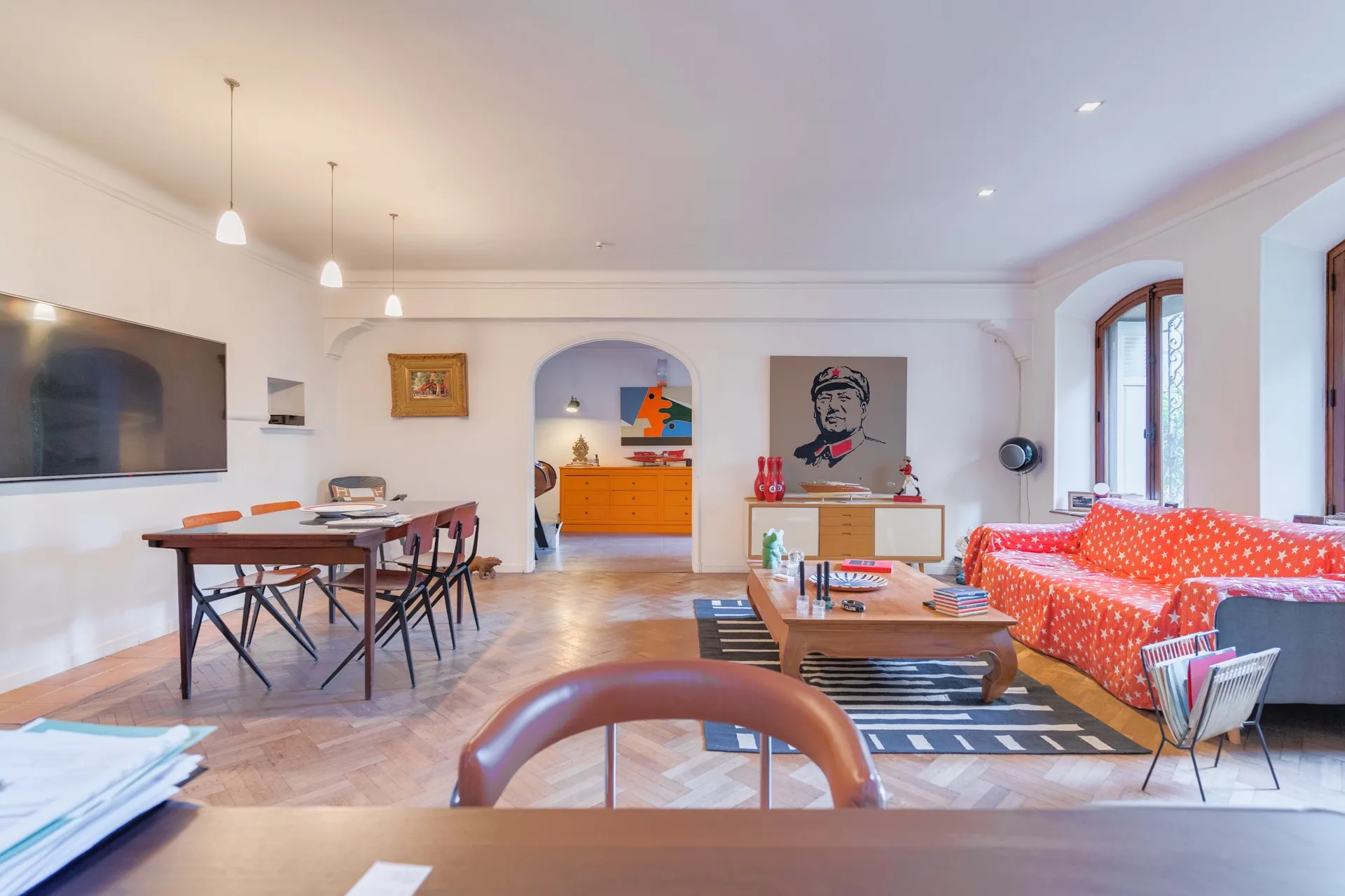 Vente appartement T3 Marseille 8ème  en rez-de-jardin d'une maison de maitre avec parking privatif et couloir de nage