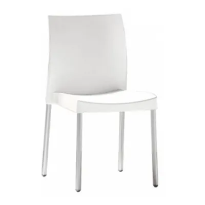 CHAISE BLANCHE PIED ALU JENNY CONTEMPORAINE POUR ANNIVERSAIRE