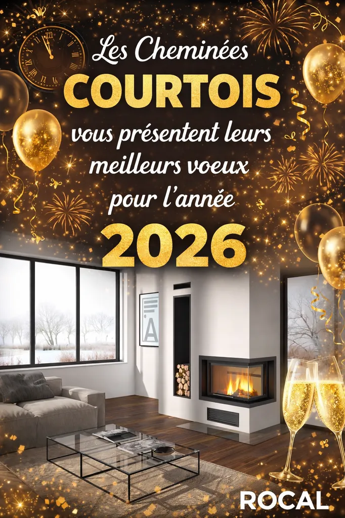 Les Cheminées COURTOIS vous souhaitent une très belle année 2026 !