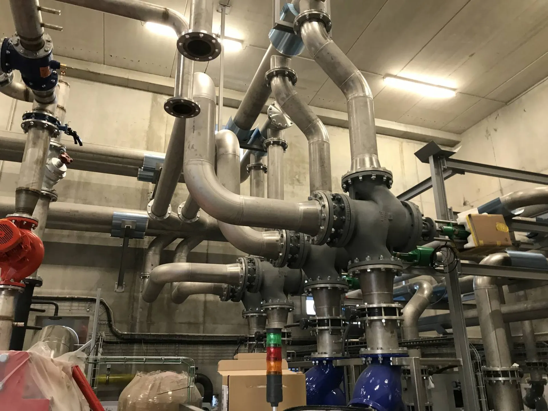 Tuyauterie avec vanne 3 voies