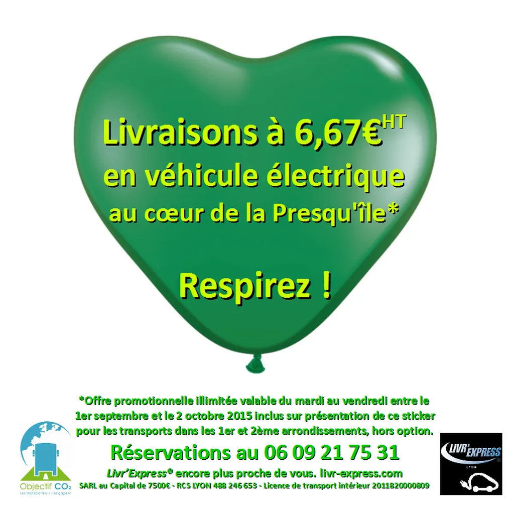 Livraison écologique voiture électrique Lyon Presqu'île