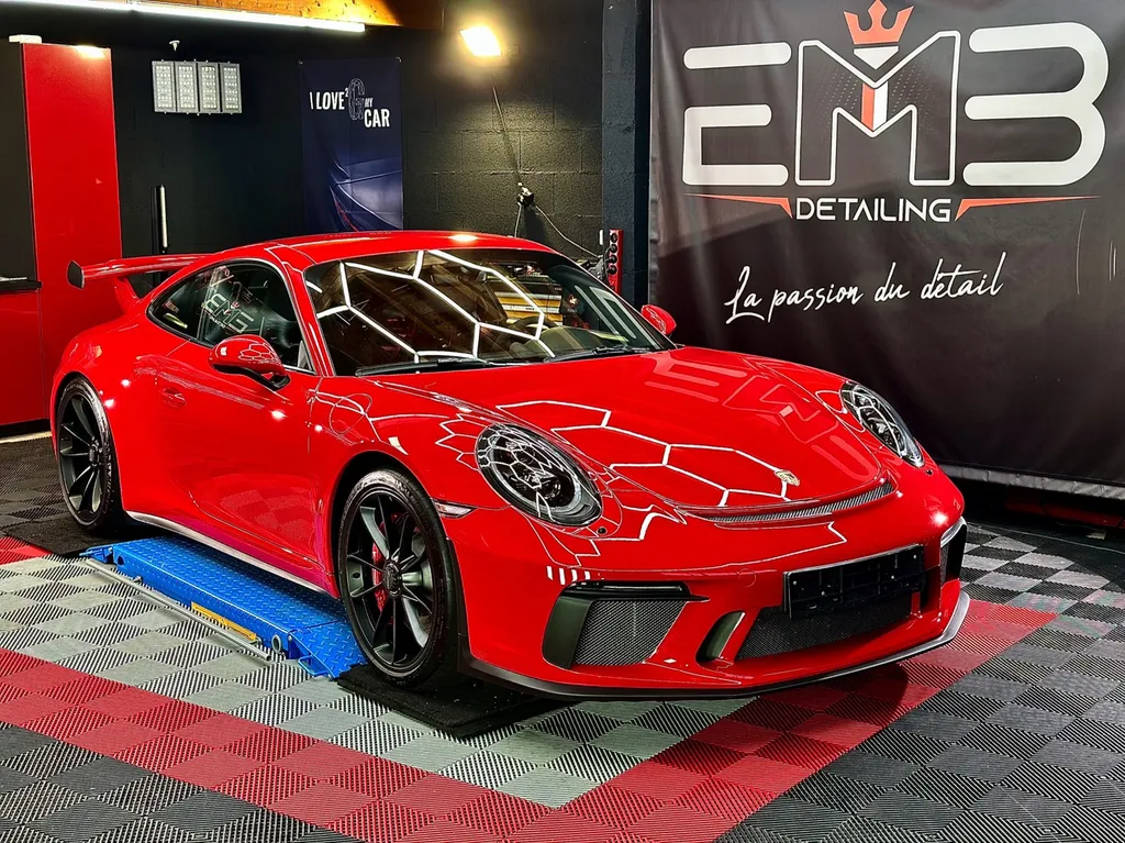 centre de DETAILING Lyon protection céramique film de protection PPF Porsche GT3