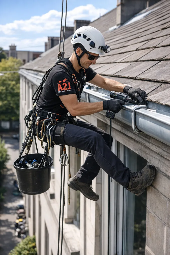 Travaux de grandes ou d'accès difficiles pour la réalisation de travaux de couverture et de zinguerie voir de façade