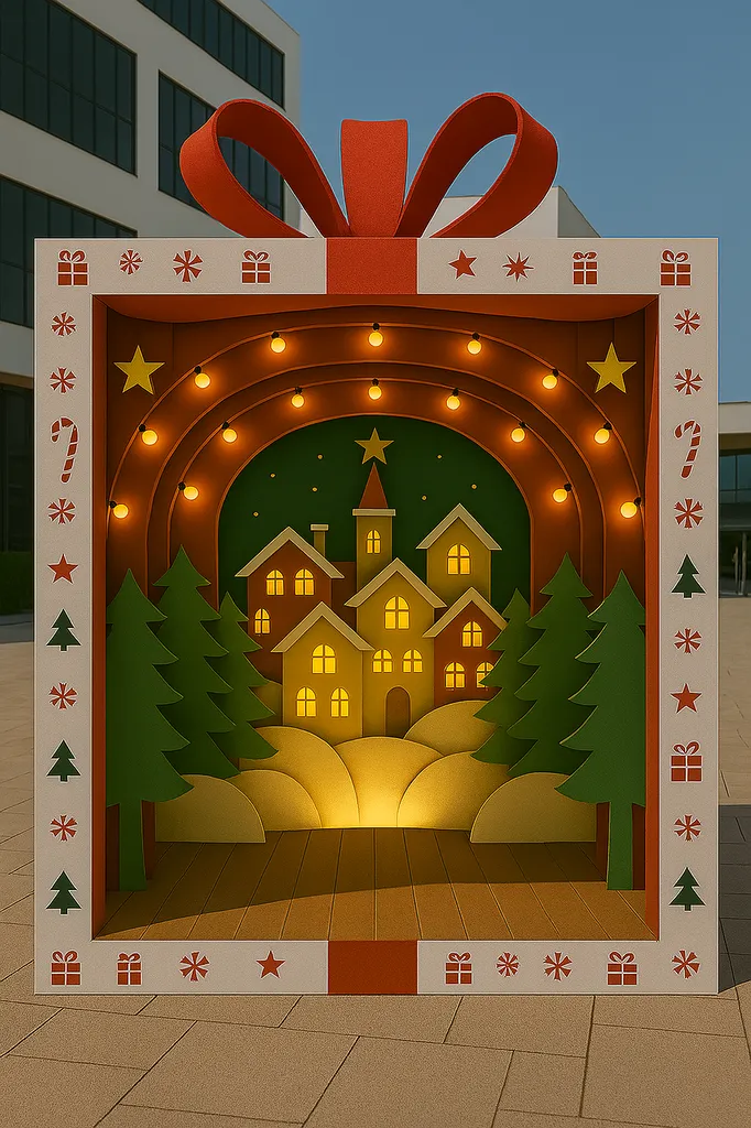 Création cadeaux géant immersif de Noël Pictiz Marseille